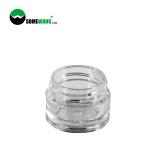 8ml Thick Wall Clear Round PET Plastic Cosmetic Jar Packaging Black Lid For Eye