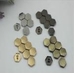 Bags hardware zinc alloy hanging brush anti brass 15 mm six-sided decorative