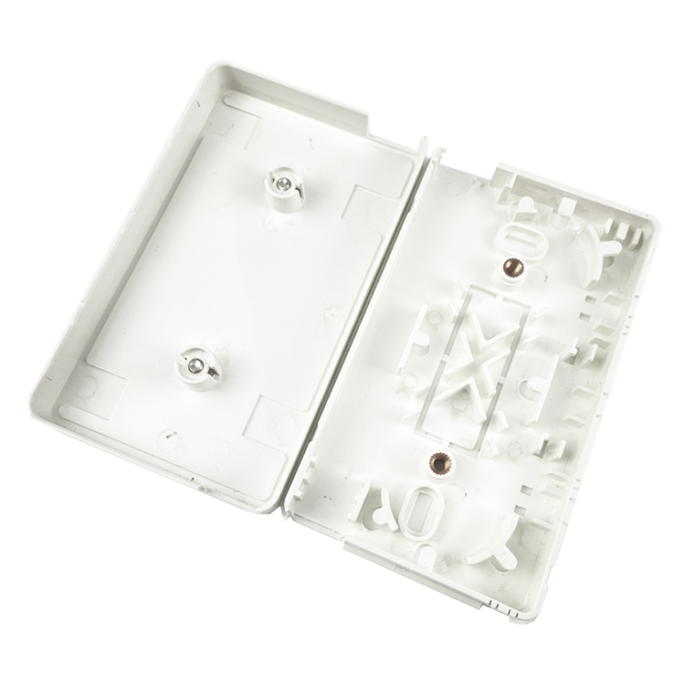 ABS 2-Cores Plastic Fiber Optic Faceplate Socket Panel For Indoor FTTX Network