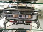 Hydraulic Glass Windowed Lid Stainless Steel Chafing Dish Full Sized 9L