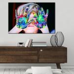 Happy Baby Oil Painting One Panel Large Size Wall Decoration Best Sales