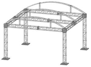China 6082-T6/6061-T6 Aluminum Alloy Ground Support Truss For Outdoor Stage factory