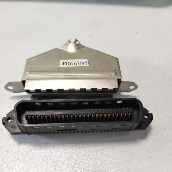 50 Pin TYCO AMP IDC Male Plug 25 Pairs Connector With Metal Cover Black