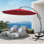 Outdoor Patio Garden Aluminum Curvy Cantilever S Shape Banana Umbrella Parasols