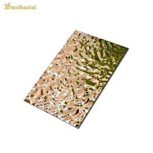 China ASTM Cold Roll Stainless Steel Sheet Water Wave Metal Plate Mirror Finish factory