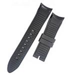 Adjustable 22x20mm Mens Rubber Watch Bands Steady Stitching