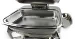 Fan-Shaped Stainless Steel Food Warmer Induction Chafing Dish Optional 5L or 8L