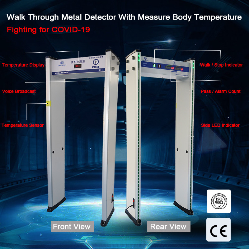 6 Zones 5 Digital 8KHZ Walk Through Security Metal Detectors