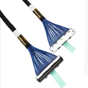 China HRS 0.5mm Custom Coax Cable Df80d-40p-0.5sd 40p Micro Coax Cables factory