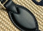 Raffia Waven Custom Embroidered Tote Bags 35cm Medium Tote Purse