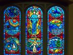 Colorful Church Stained Glass Windows CCC Patterned Glass Cut To Size