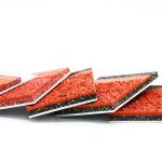 Integrated Sandwich Running Track , Smooth Rubber Flooring Tiles 10mm Thickness
