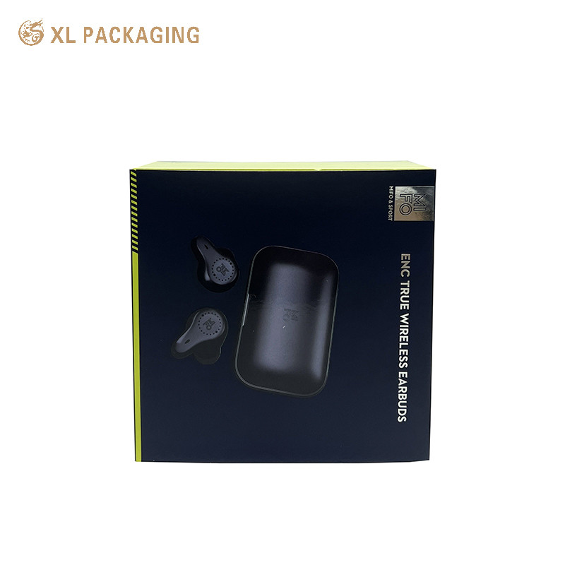 Black Paper Electronics Earphone Packaging Box Mobile Bluetooth Packaging Box