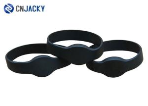 China Full Color Printed 13.56Mhz ID Nfc Silicone Wristband With Rfid Chips factory