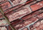 3D Vinyl Brick Effect Wallpaper For Bedroom / Coffee Shop , Removable Brick