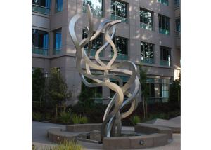 China Fluttering Ribbon Abstract Modern Sculpture Abstract Metal Garden Sculptures factory