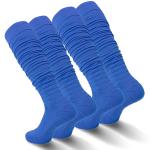 Autumn Men Boys Extra Long Padded Football Scrunch Socks for Sports Performance