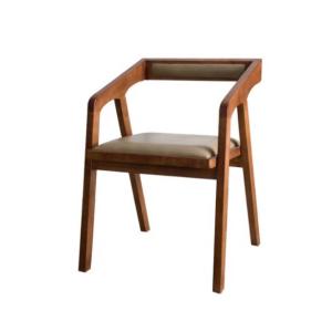 China Armrest Wood Chair for Modern Coffee Shop and Restaurant Seating Area in Living Room factory