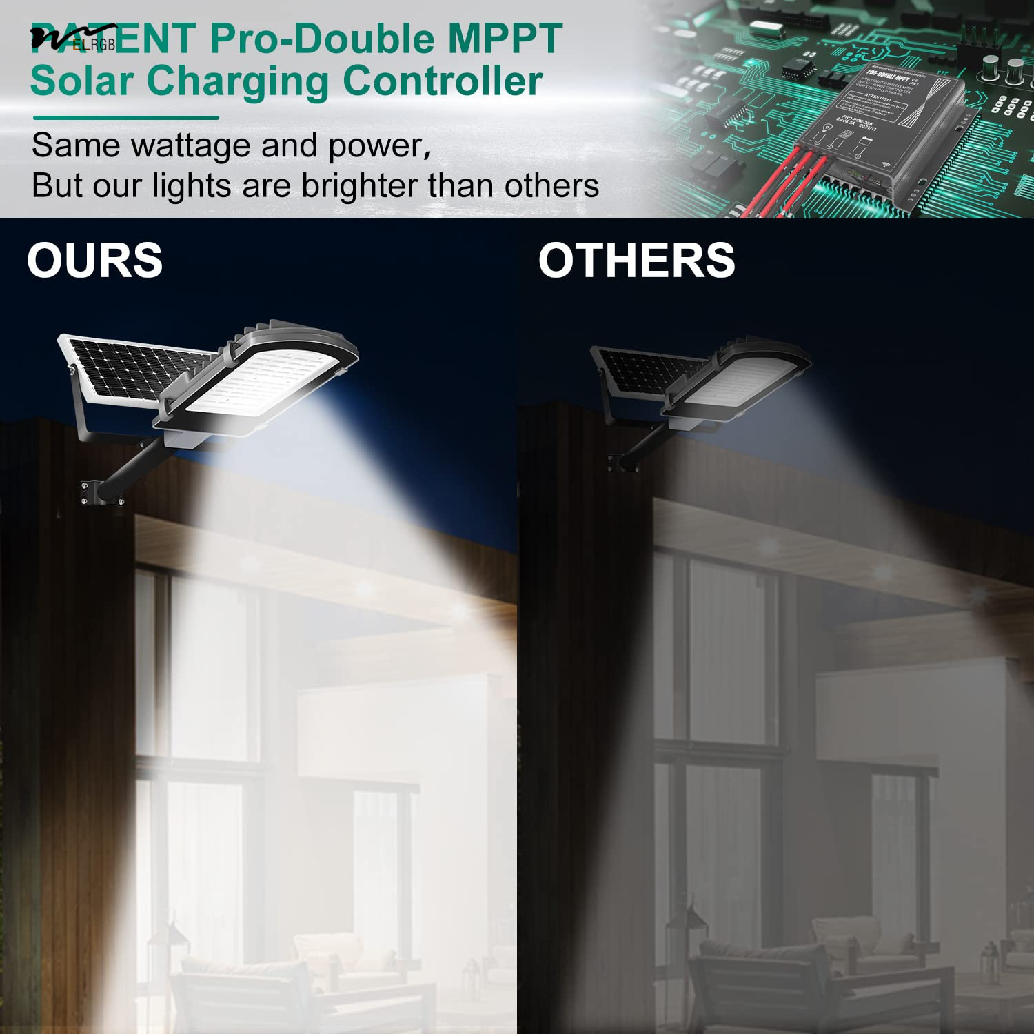 Special Functions Dimmable LED Solar Floodlight for Courtyard and Street Lighting