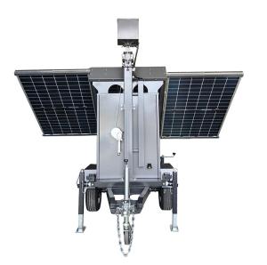 China US Standard Portable Solar Power Camera Trailers Gel Battery For Business Center Monitoring factory