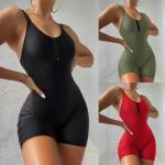 1 Piece Sexy Black Swim Suit Zipper Sports U Neck One Piece Swim Suit Hot Spring