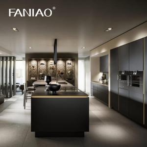 China Wholesale Custom Kitchen Cabinet Melamine Luxury Villa Kitchen Cabinet factory
