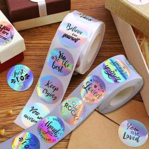 China Packaging Synthetic Label Paper Sticker Roll Round Circle Waterproof factory