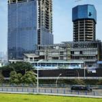Modern Steel Frame Multi Storey Buildings Customized For Cement Foundation
