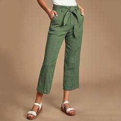 China OEM Fashion Casual Pants Green Women Cargo Pants With Utility Pockets factory