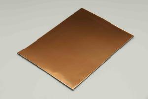 China Champagne Mirror Acp Sheet 1220 X 2440MM Antibacterial Exterior Aluminum Composite Panel factory