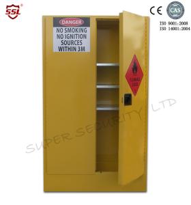 China Yellow Paint Chemical Flammable Storage Cabinet With Dual Vents For Dangerous Goods 250L factory