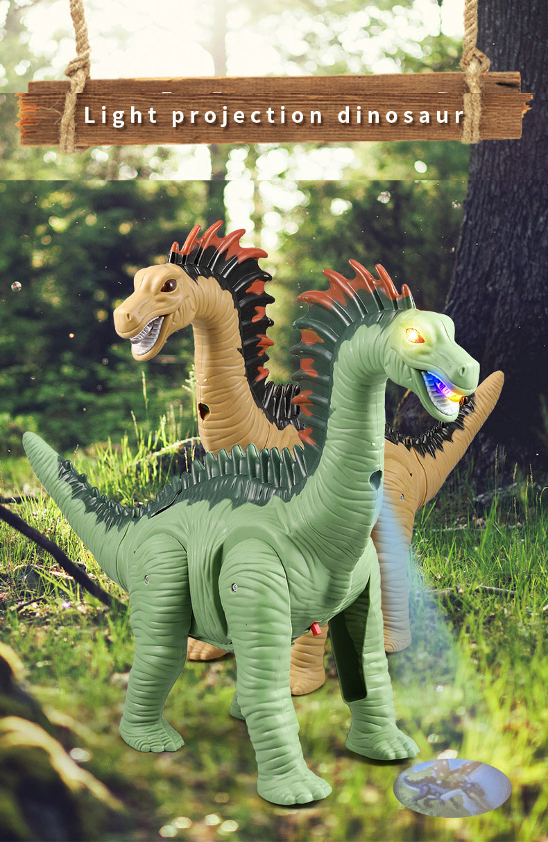 Finished Goods Children's Toy Dinosaur with Long Neck Laying Eggs and Walking Feature