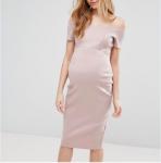 Soft Fit Wear Sexy Maternity Summer Wear Pregnancy Evening Dress Knee Length