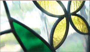 China new design patina caming inlaid glass factory