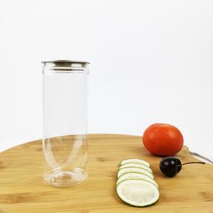 China 330ml Cylindrical Transparent Plastic Bottles Beverage Containers For Tea Milk factory