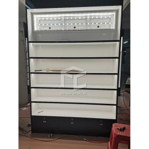 China Power Saving T5 LED Skincare Display Shelves For Shop 5mm Thick MDF factory