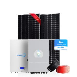 China Good price photovoltaic solar energy battery storage system hybrid 6kw kit complete solar system factory