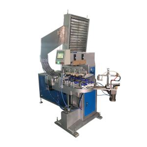 China 5-7Bar 30mm Plastic Cap Printing Machine Auto Feeding 4 Color Pad Printing Machine factory