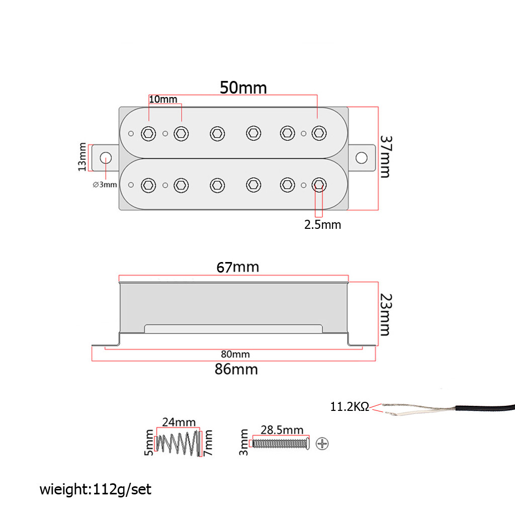 Alnico 5 Vintage Humbucker Pickup 11.2K ST Fender SG Electric Guitar With Wrench