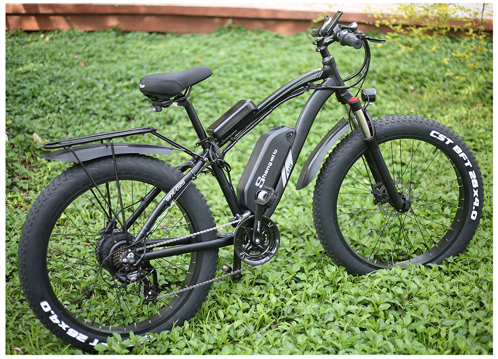 48V 1000W Motor Fat Tyre Electric Bicycles with 48V 17Ah Battery and Blue Screen Display