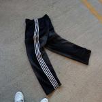 360Gsm 400Gsm French Terry Sweatpants with Custom Stripes and Flare Stacked