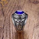 3D AAA Cubic Zircons 18K Air Force Military Ring