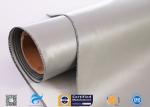 15oz Gary Color 4HS E Glass Silicone Coated Fiberglass Fabric , Silicone Coated