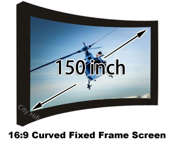 Wholesale Low Price Embowed Fixed Screen 150" Matt White 16:9 Projector Curtain