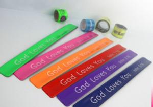 China New customed print logo promotional pvc reflective bang crack clap bracelet gifts outdoor factory