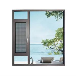 China Australian Standard Aluminum Residential Casement Windows with Folding Screen Feature factory