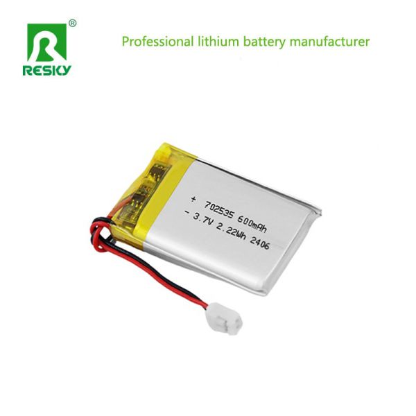 Solar Lipo Battery Cell LP702535 3.7V 600mAh 2.22wh Rechargeable Lithium Batteries For Speaker