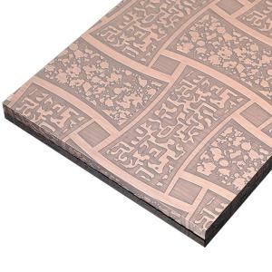 China Antique Rose Gold Color Ancient Portrait Etching Brushed Matt 304 Stainless Steel Sheet For Elevator on sale