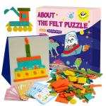 Cartoon Shape 177 Pieces Felt Animal Stickers Brain Training Puzzles 80