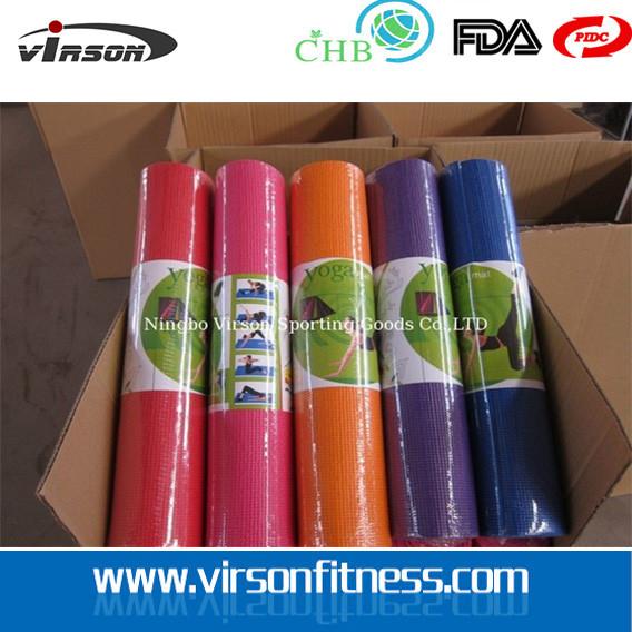 6mm Sticky Yoga Mat for yoga beginner,traditional PVC Yoga Mat with customer